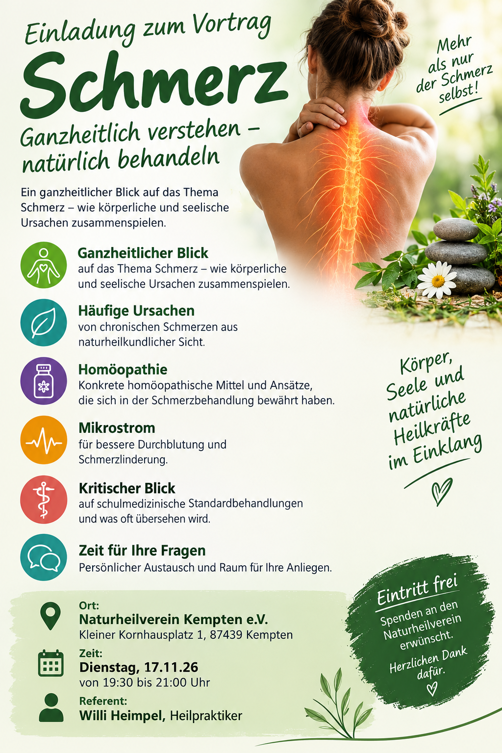 Ganzheitliche Schmerztherapie
