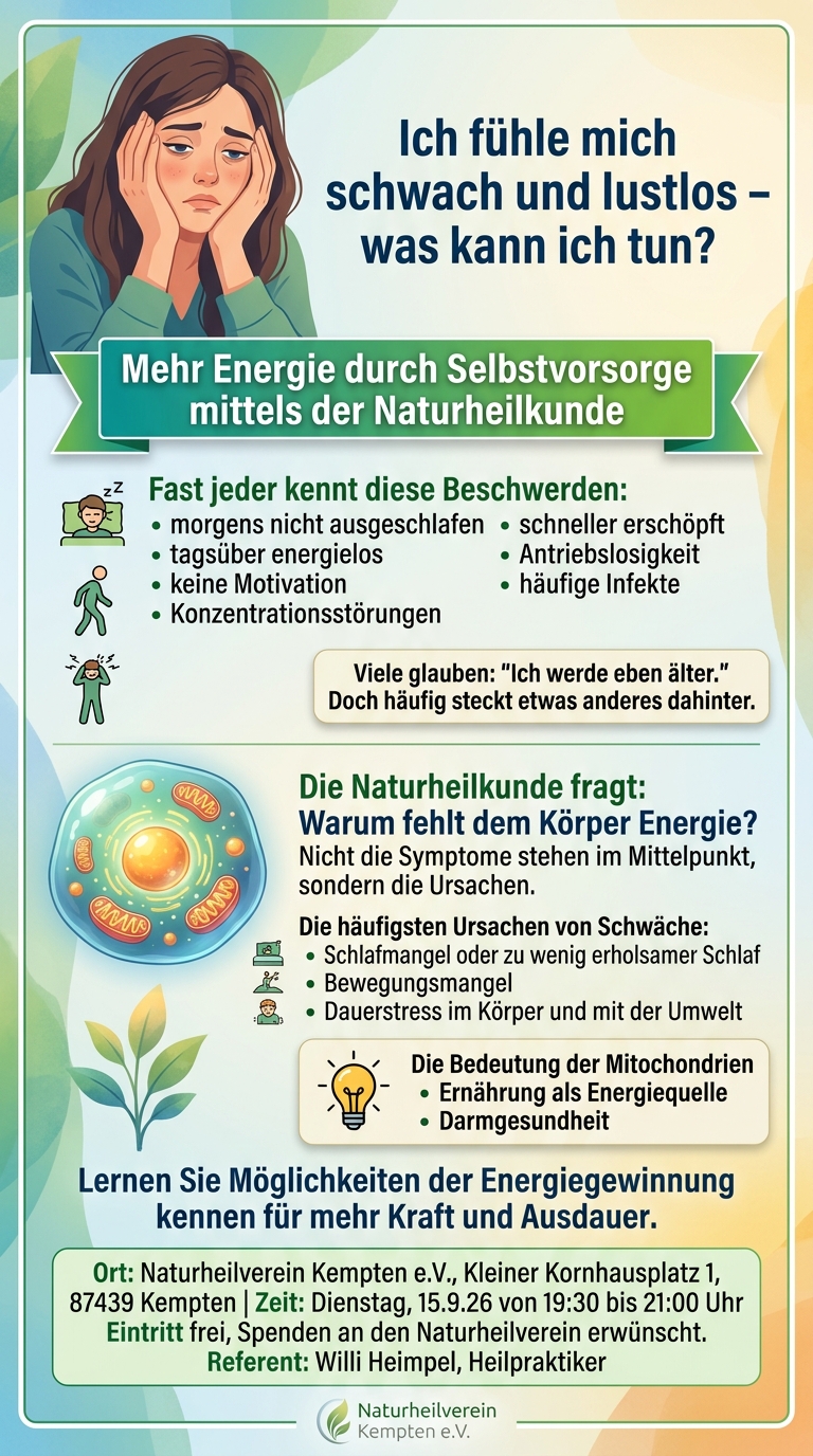 Ich fühle mich schwach und lustlos - was kann ich tun?